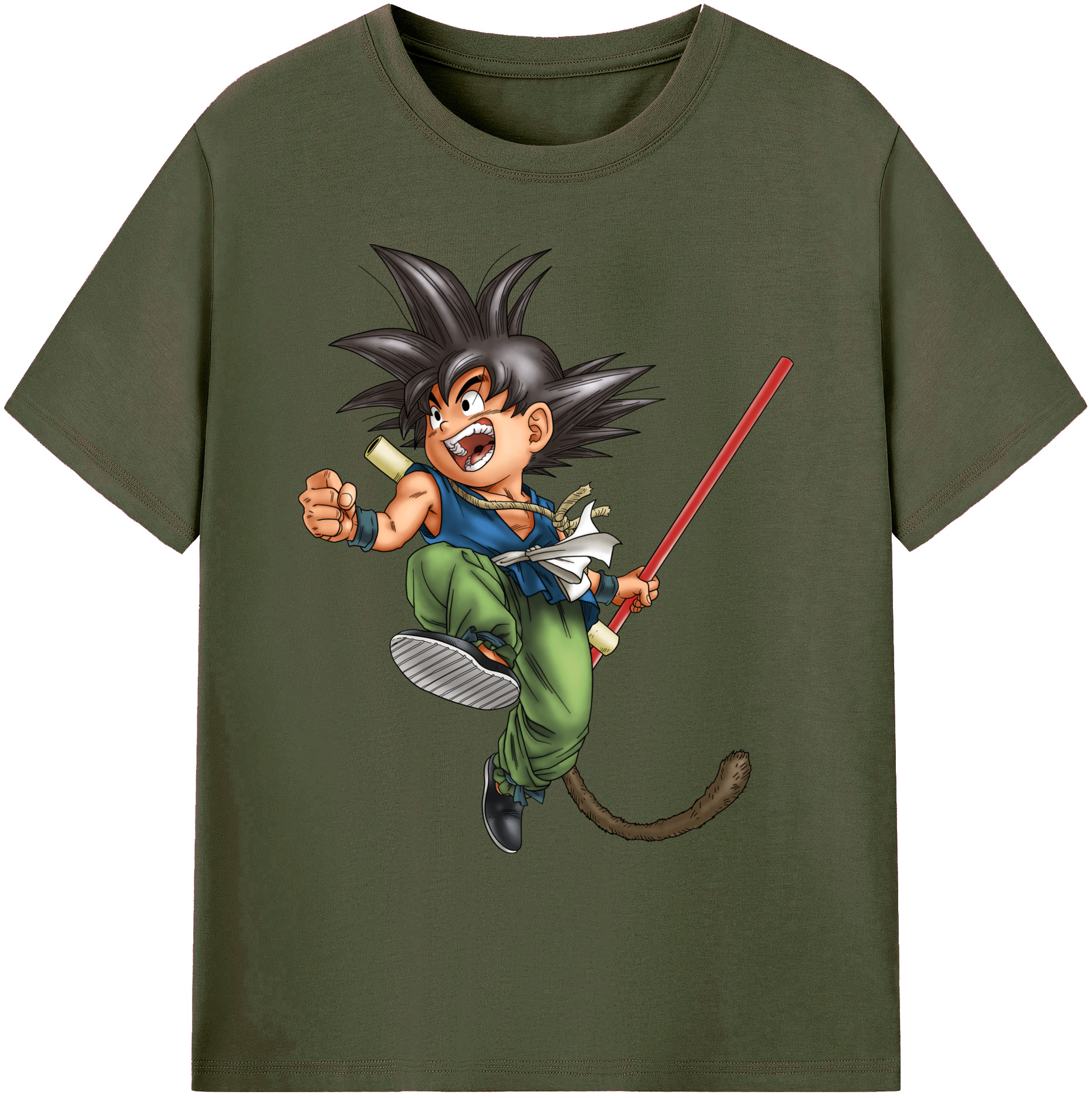 （画像用） ドラゴンボール 孫悟空（そん ごくう）Son Goku カカロット DRAGON BALL Kakarotto 綿100％ メンズ半袖Tシャツ｜肌触りやわらか＆通気性